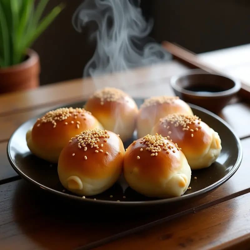 Buns Chinos al Vapor con Carne de Cerdo y Cebolla: Receta en Airfryer Sin Harina