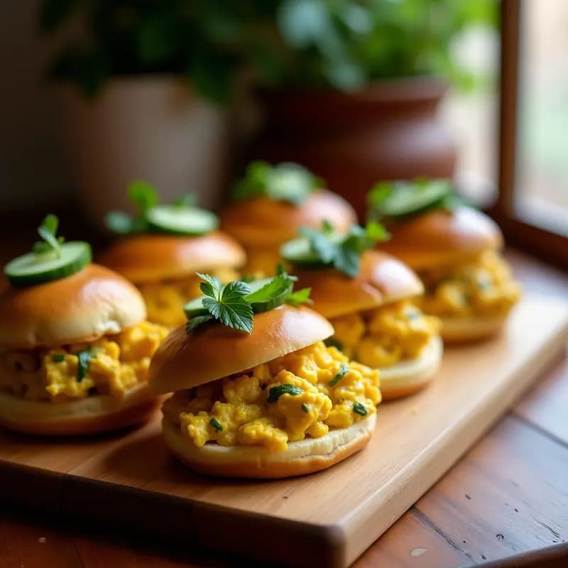 Buns de Pollo al Curry con Ensalada de Pepino: Receta India en Pan de Brioche
