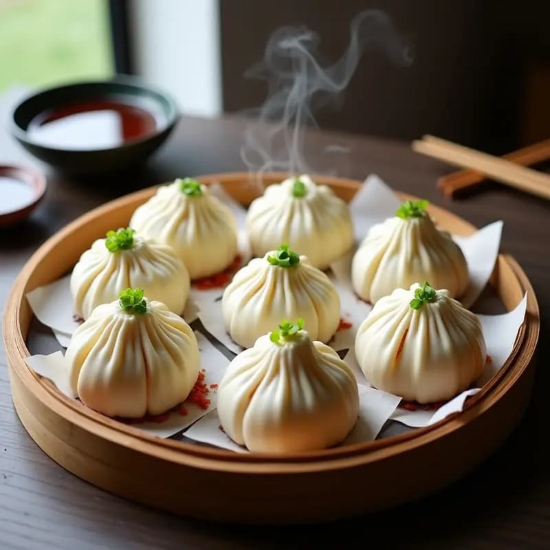 Buns al Vapor de Cerdo Belly y Kimchi: Receta China en Olla Express