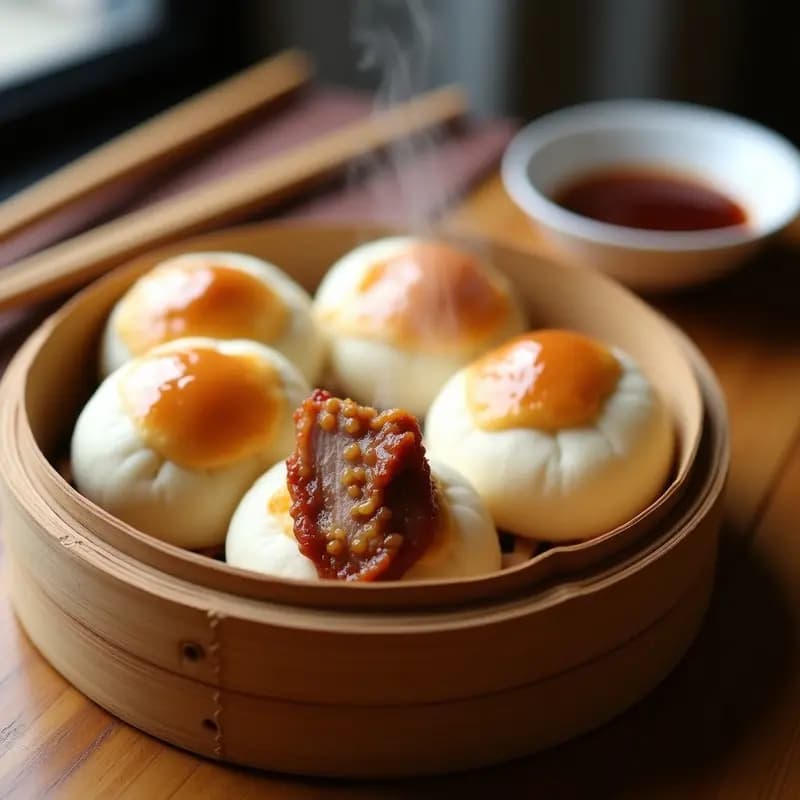 Buns al Vapor Rellenos de Cerdo BBQ: Receta China en Airfryer con Toque Dulce