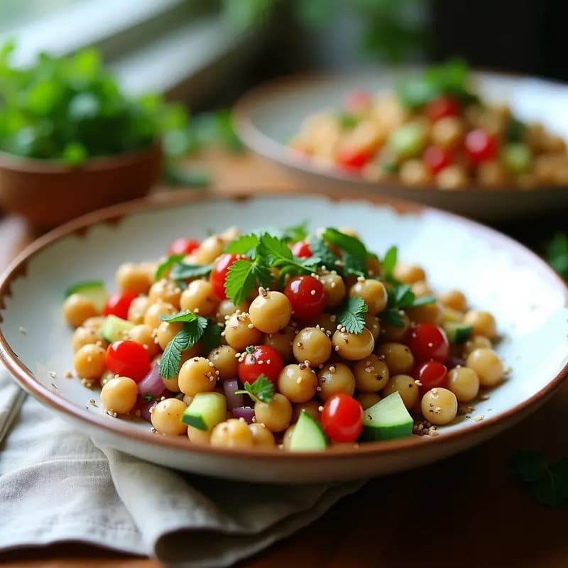 Buntá de Garbanzos con Hierbas y Limón: Receta Libanesa Vegana y Ligera