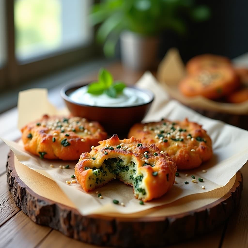 Buñuelos de Harina de Almendra y Espinacas: Aperitivo Keto Crujiente en Airfryer