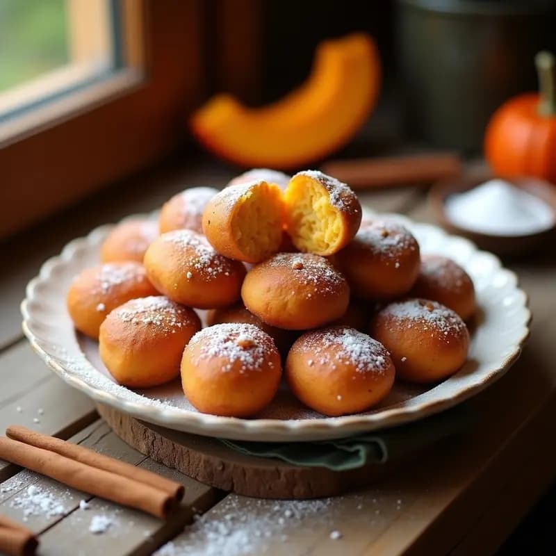 Buñuelos de calabaza y canela: Aperitivo dulce navideño en airfryer