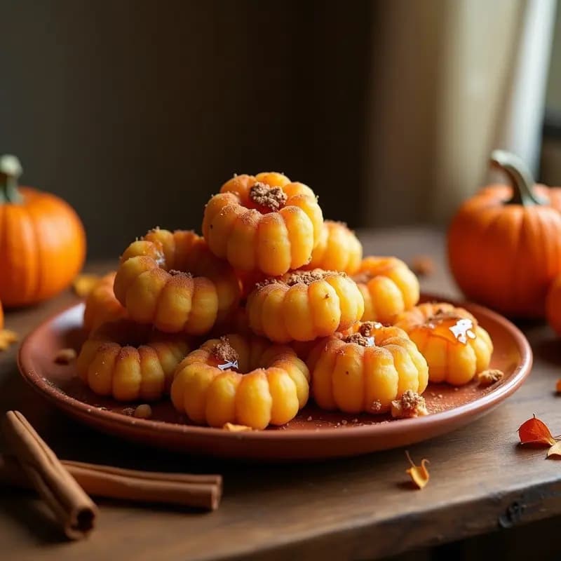 Buñuelos de Calabaza con Miel de Caña: Postre Otoñal en 20 Minutos