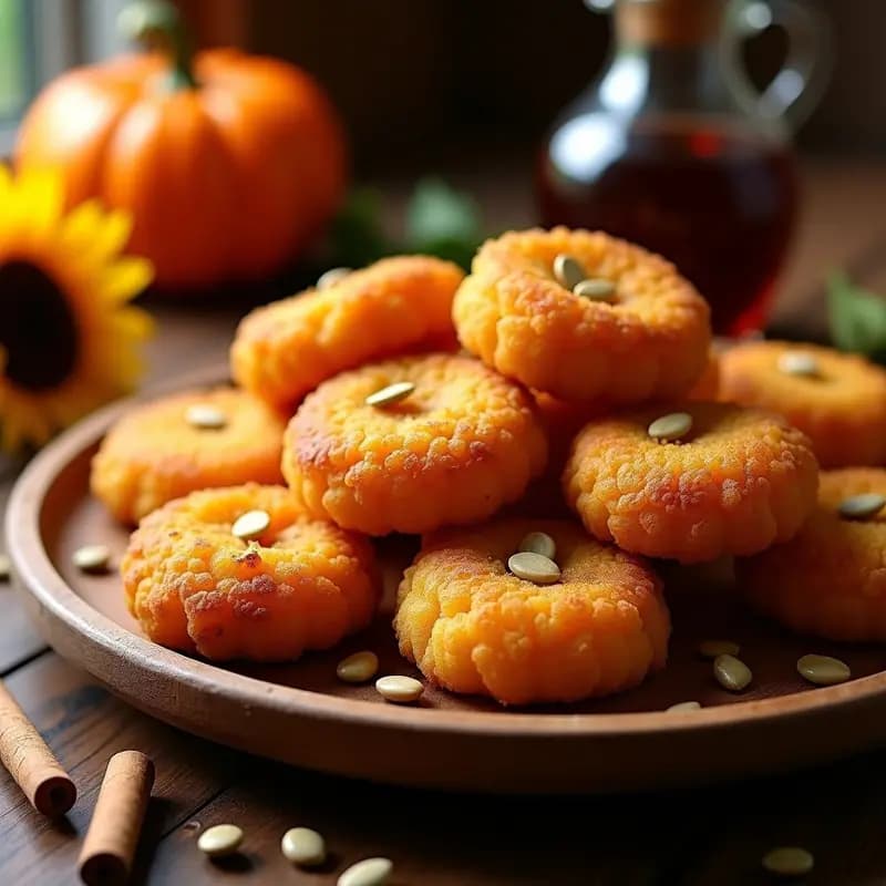 Buñuelos de Calabaza y Semillas de Girasol: Postre Mexicano Sin Harina y Crujiente