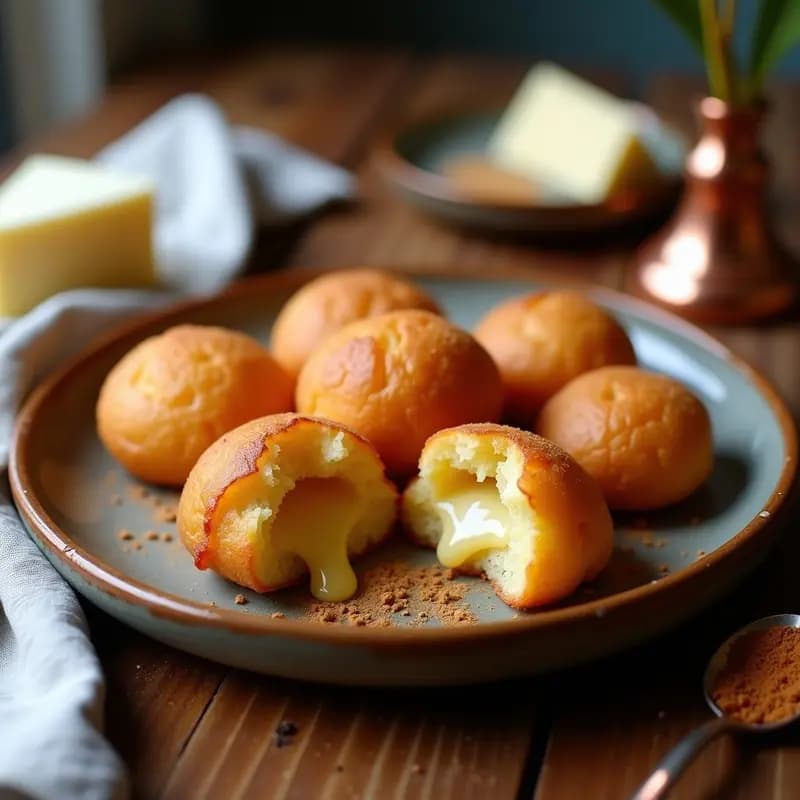 Bunuelos Colombianos de Queso con Arequipe: Postre Dulce y Crujiente en 20 Minutos