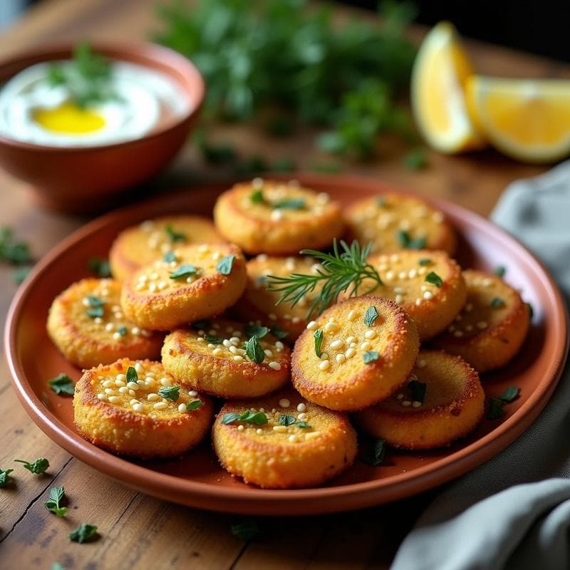 Buñuelos de Espinaca y Queso Feta: Receta Griega en Airfryer con Sésamo