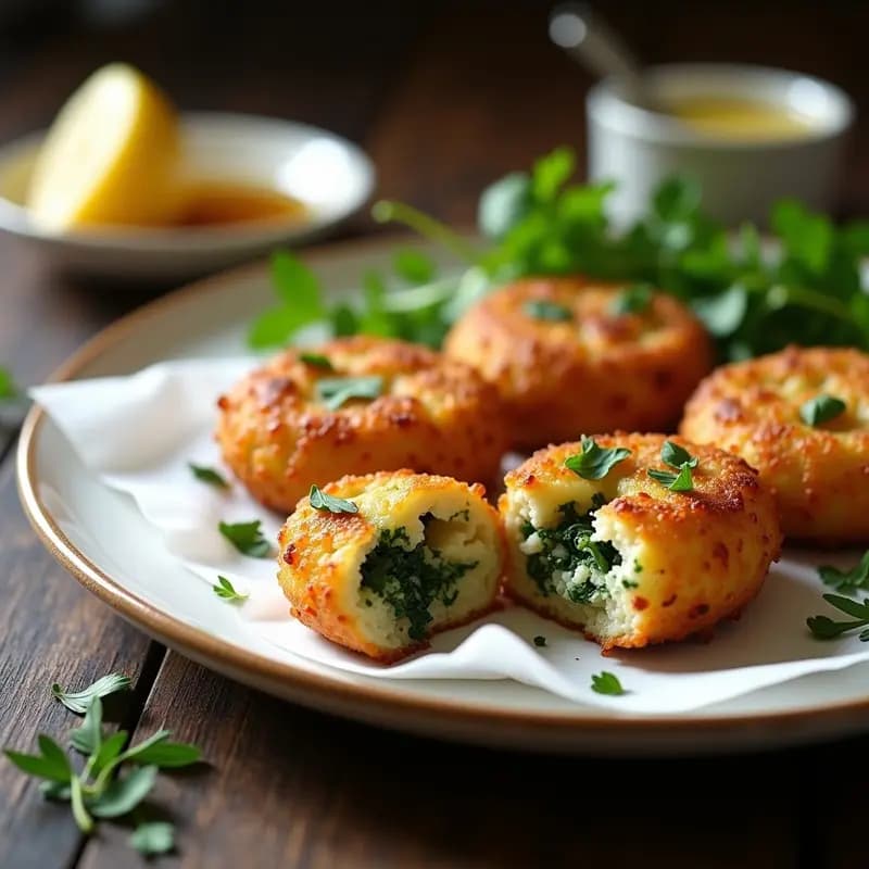 Buñuelos de espinacas y bacalao: Tapa gallega ligera y sin gluten para Cuaresma