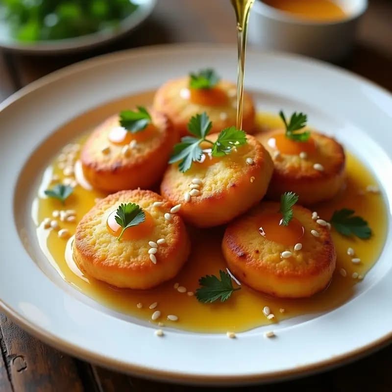 Buñuelos de Queso Halloumi y Miel: Aperitivo Griego en Airfryer sin Gluten