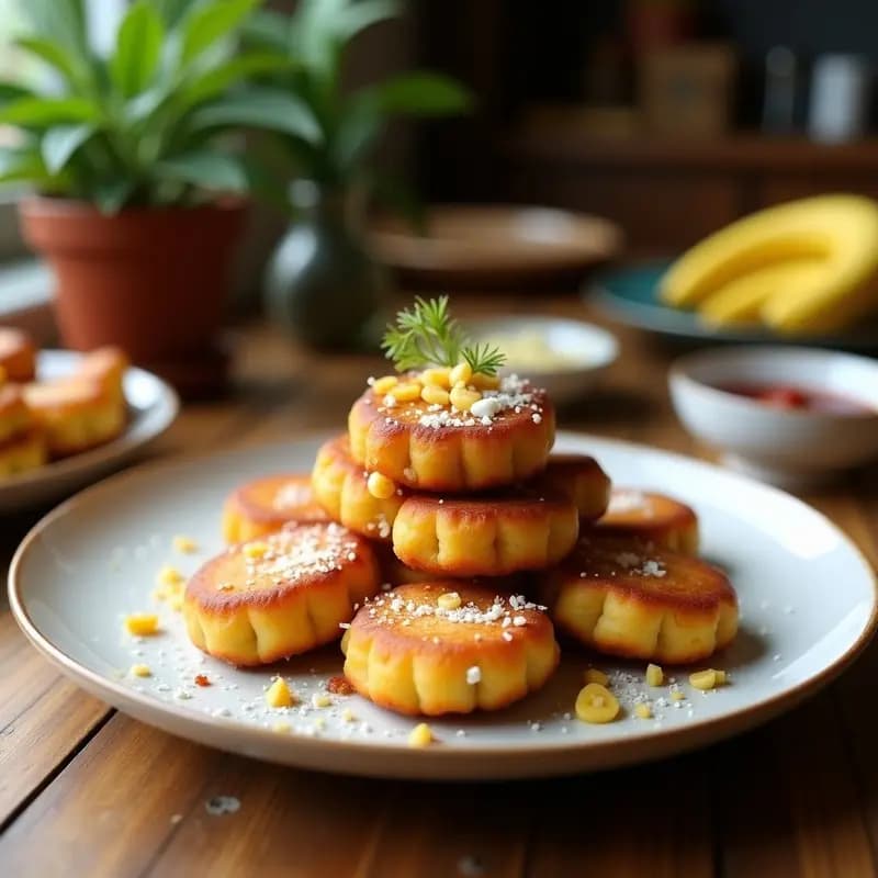 Buñuelos de Harina de Coco y Plátano Macho: Postre Colombiano Sin Gluten en Airfryer