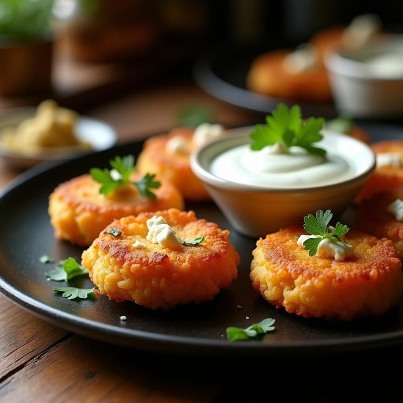 Buñuelos de Harina de Teff y Queso Feta: Aperitivo Etiopé Sin Gluten
