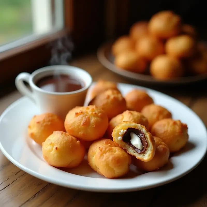 Buñuelos de Viento con Chocolate: Receta de Ferias y Fiestas en 20 Minutos