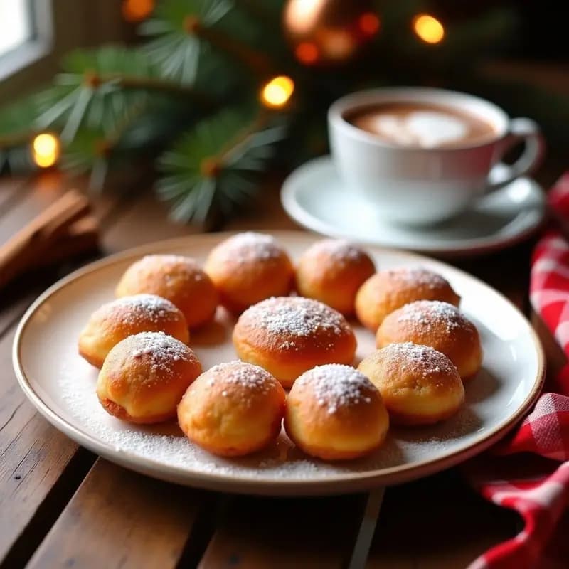 Buñuelos de Viento con Chocolate Caliente: Receta Navideña Crujiente y Esponjosa