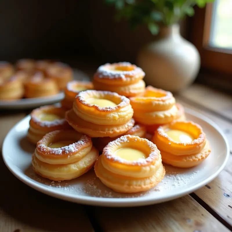 Buñuelos de Viento Rellenos de Crema Pastelera: Dulce de Carnaval en Airfryer