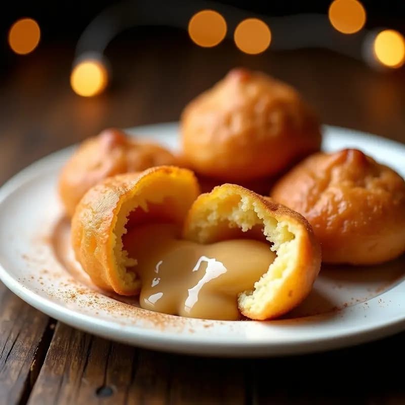 Buñuelos de Viento Rellenos de Dulce de Leche Sin Azúcar: Postre Colombiano Keto