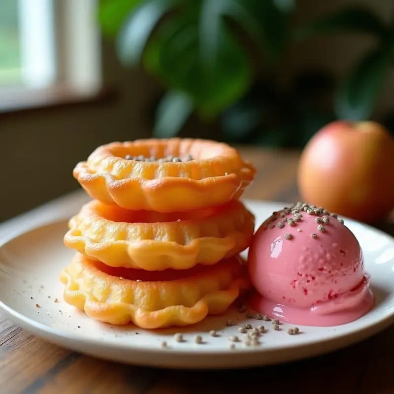 Bunuelos de Viento con Helado de Guayaba: Postre Colombiano Sin Gluten