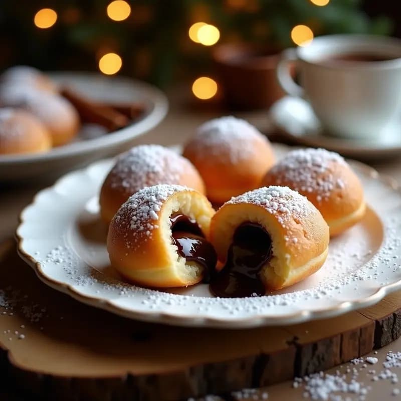 Buñuelos de Viento Rellenos de Chocolate: Dulce Tradicional para Navidades