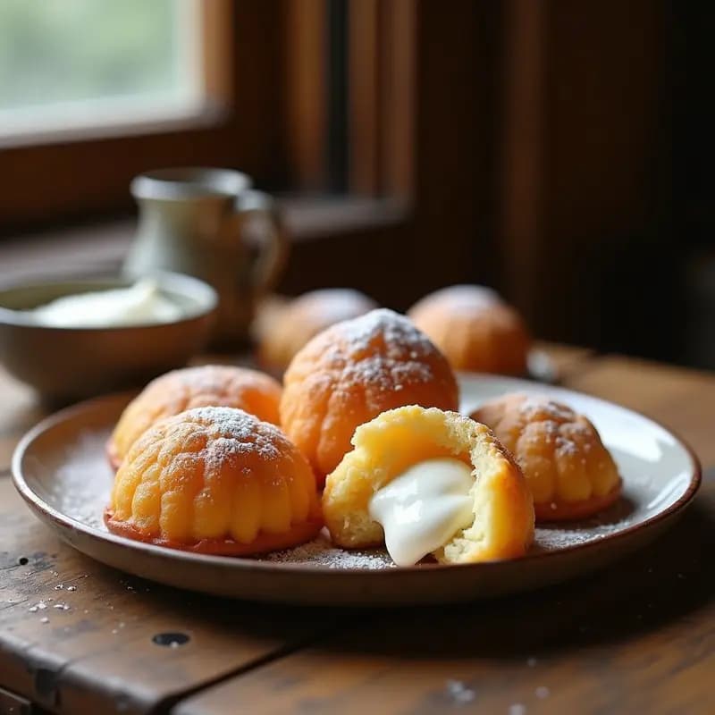 Buñuelos de Viento Rellenos de Nata: Dulces Tradicionales para el Día de Todos los Santos