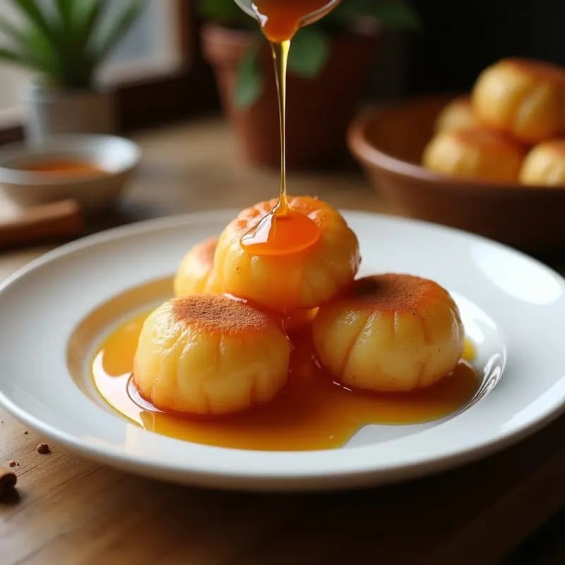 Buñuelos de Viento con Sirope de Agave: Postre Colombiano Sin Azúcar Refinado