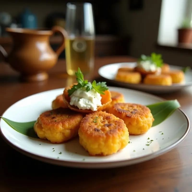 Bunuelos de Yuca Rellenos de Queso de Coco: Postre Colombiano Sin Lácteos