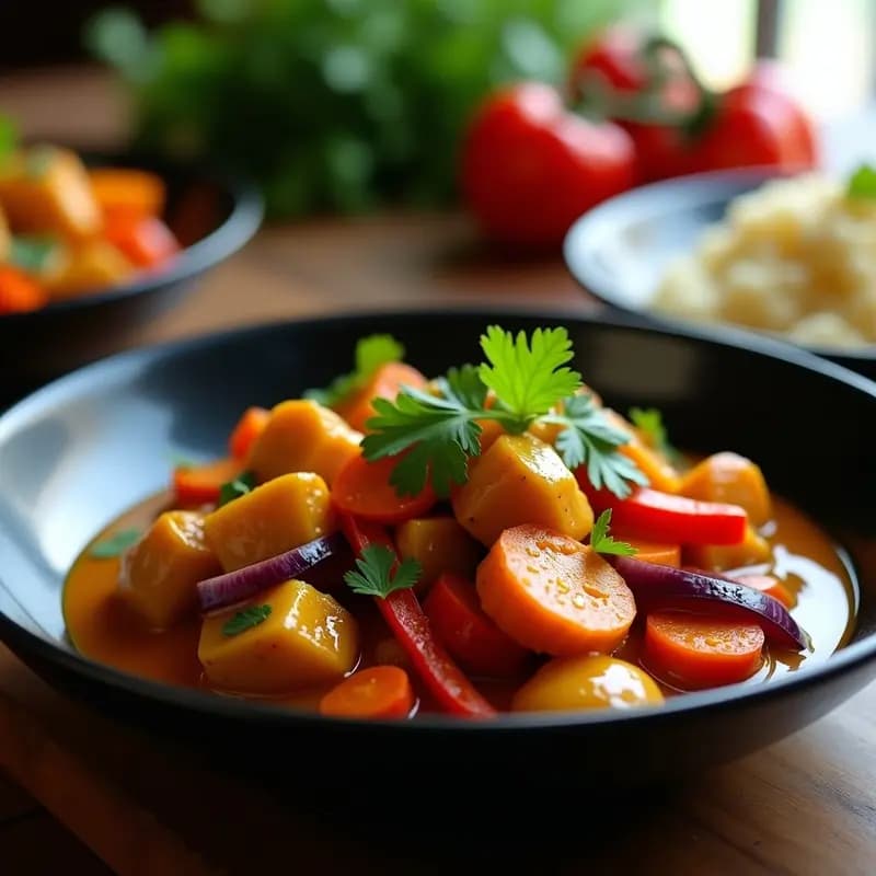 Bunyip de Cerdo y Verduras al Curry: Receta Australiana en Airfryer