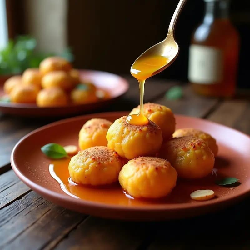 Bunyols de Calabaza y Batata con Miel de Dátiles: Postre Valenciano Keto en 15 Minutos
