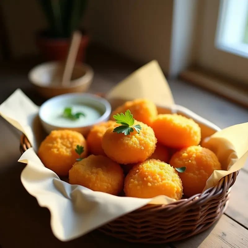 Bunyols de Calabaza y Queso de Oveja: Aperitivo Catalán Crujiente en Airfryer