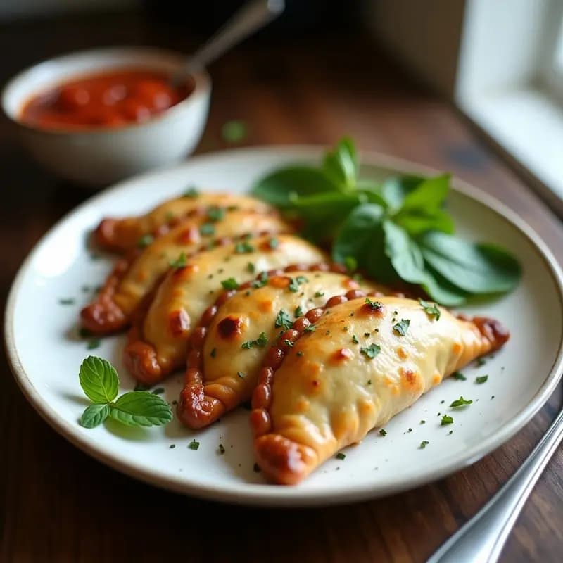 Buratov de Espinacas y Queso Feta: Empanadas Rusas con Toque Mediterráneo