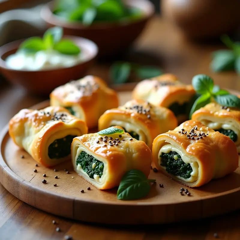 Burek de Espinaca y Queso Feta con Masa Filippo: Receta Balcánica en Airfryer
