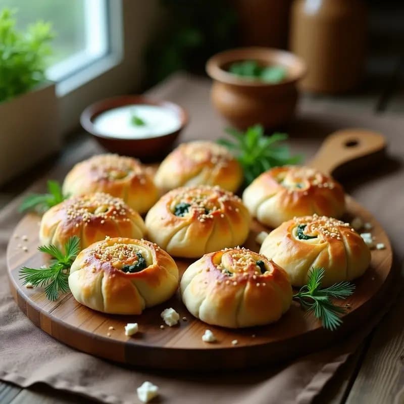 Burek de Espinacas y Queso Feta: Receta Balcánica en Hap Pan Crujiente