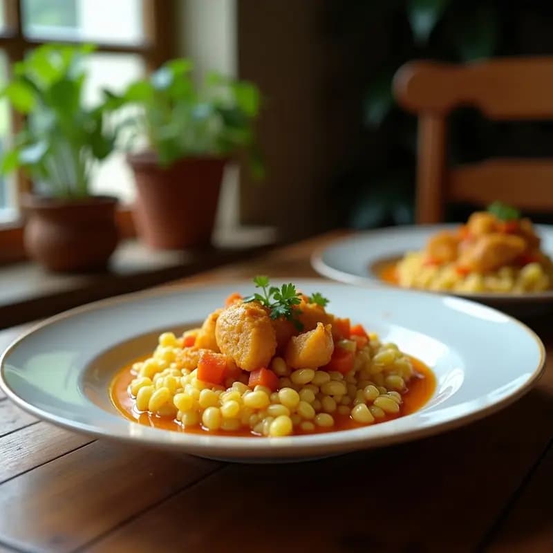 Buri Buri de Yuca y Merluza con Salsa de Ají Amarillo: Receta Venezolana en Thermomix