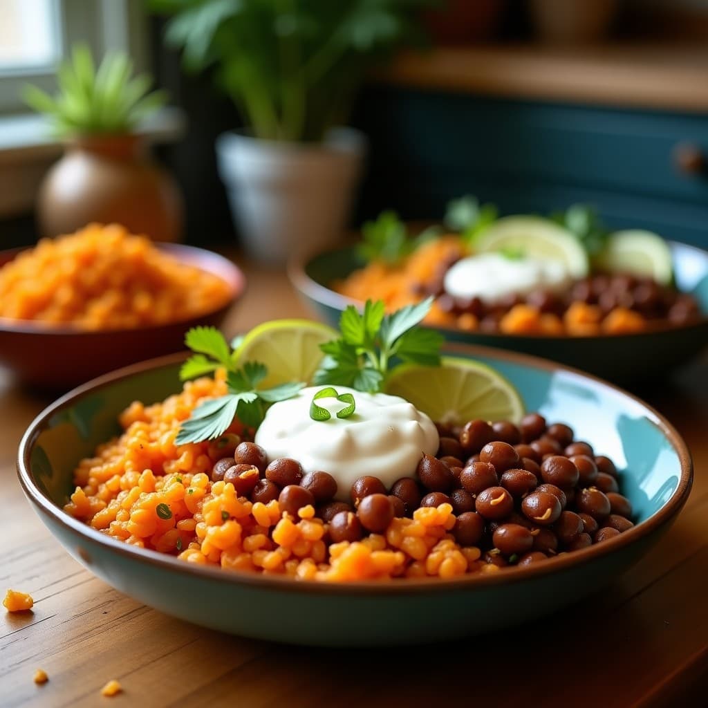 Burrito Bowl de Cauliflower Rice y Frijoles Charros: Receta Mexicana Keto en Airfryer