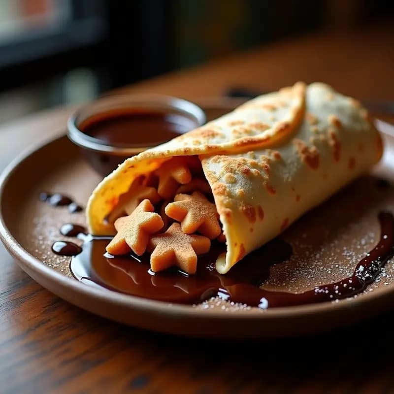 Burrito Relleno de Churros, Chocolate y Leche Condensada: Un Desayuno (o Cena) de Campeones
