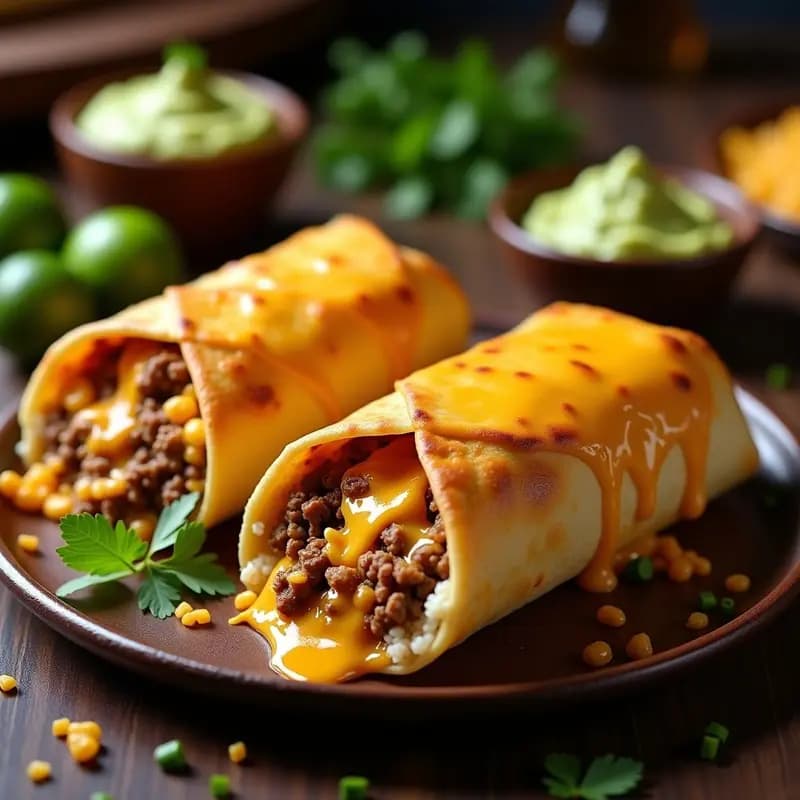 Burrito Gigante con Arroz, Carne, Queso y Guacamole: Comida para Compartir o no