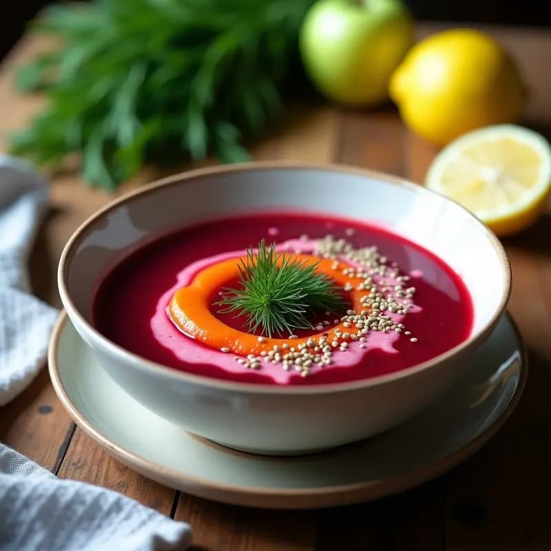 Bzczak de Remolacha y Zanahoria con Rábano Picante: Sopa Fría Polaca Detox y Sin Lácteos