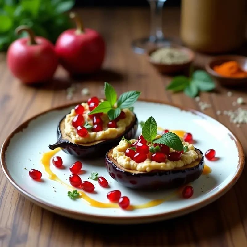 Bzkava de Berenjena y Nueces: Receta Georgiana Vegana y con Sabor Ahumado