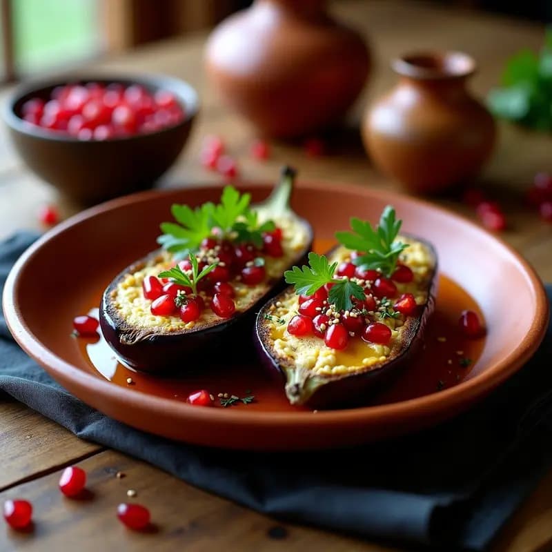 Bżuin de Berenjena y Granada: Entrante Georgiano Vegano y Sin Gluten