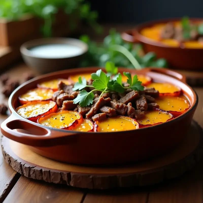 Cacarola de Ñame y Carne de Res con Especias Jamaicanas: Receta Caribeña en Horno