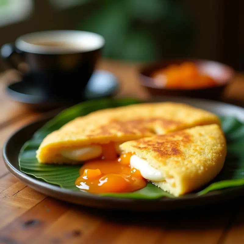 Cachapa de Maíz Tierno con Relleno de Queso de Burro y Mermelada de Guayaba: Receta Venezolana Dulce-Salada