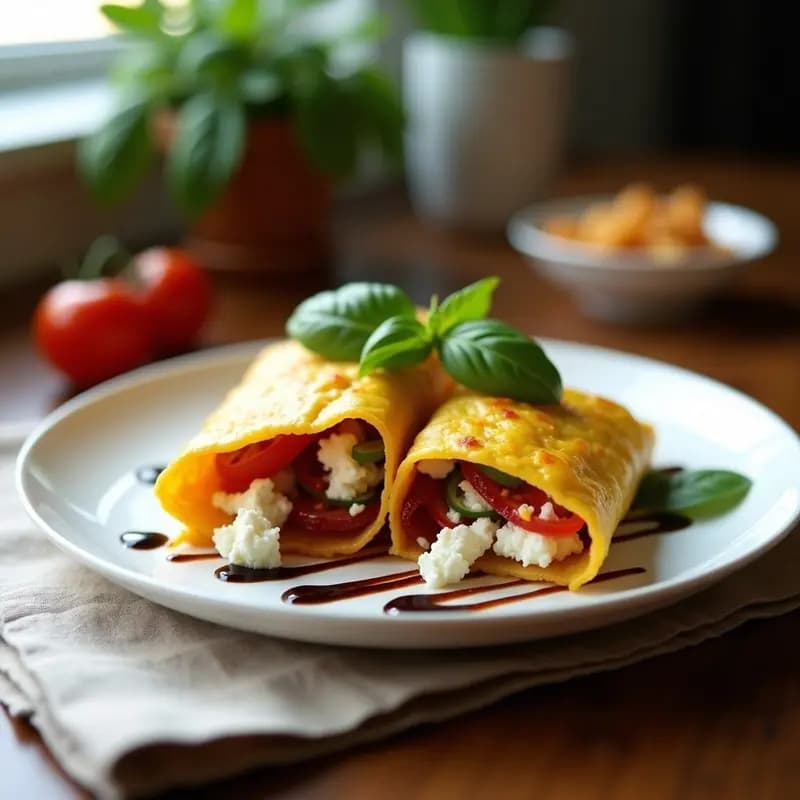Cachapa de Maíz Dulce con Queso Feta y Tomates Secos: Desayuno Venezolano Gourmet