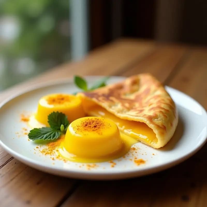 Cachapa con Queso de Anacardos y Natillas de Mango: Desayuno Venezolano Sin Lácteos