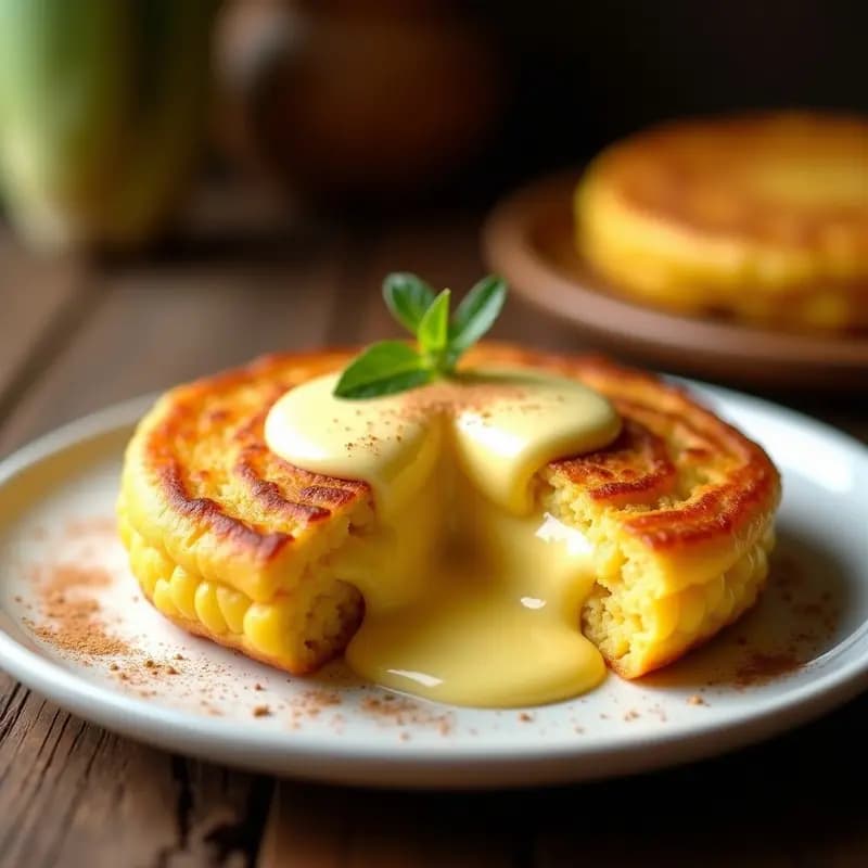 Cachapa con Queso de Mano y Natillas: Receta Venezolana Tradicional en Airfryer