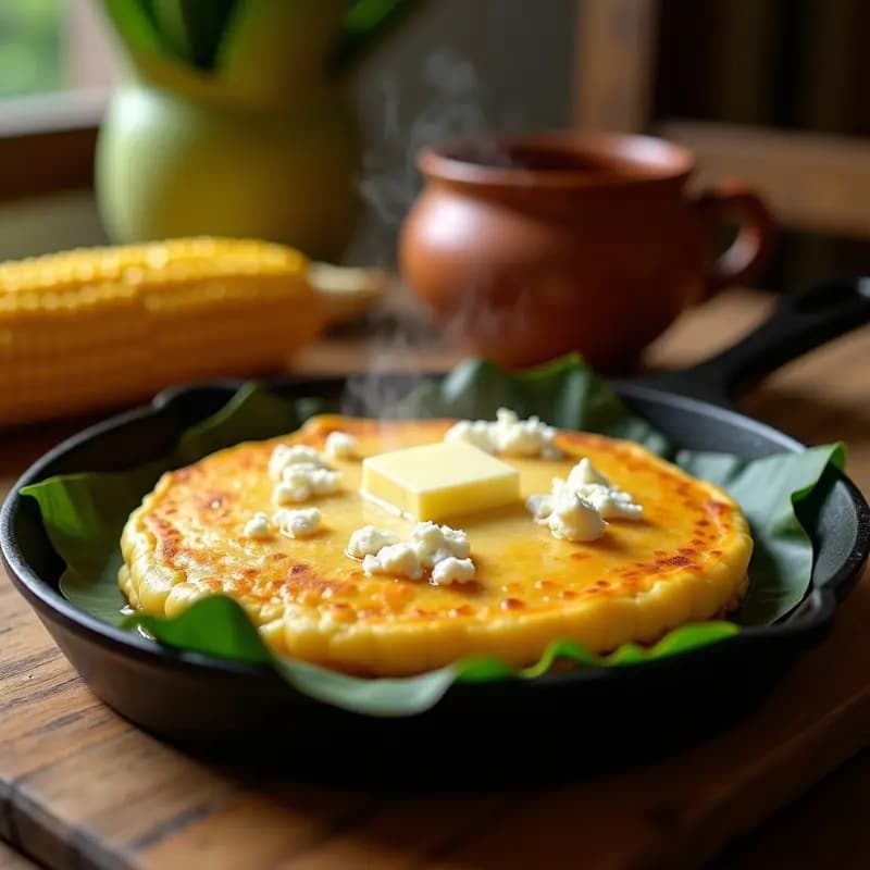 Cachapa Venezolana con Queso de Mano y Mantequilla: Receta Dulce-Salada en Sartén