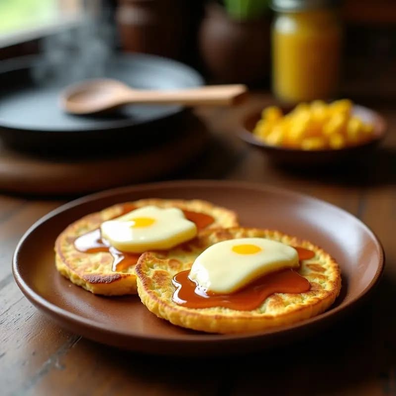 Cachapas con Queso de Burro y Miel de Caña: Receta Venezolana Tradicional en Comal