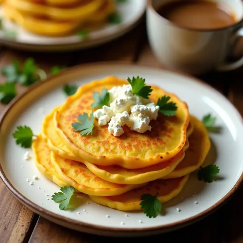 Cachapas Venezolanas de Maíz Dulce con Queso de Cabra: Desayuno o Cena Rápida