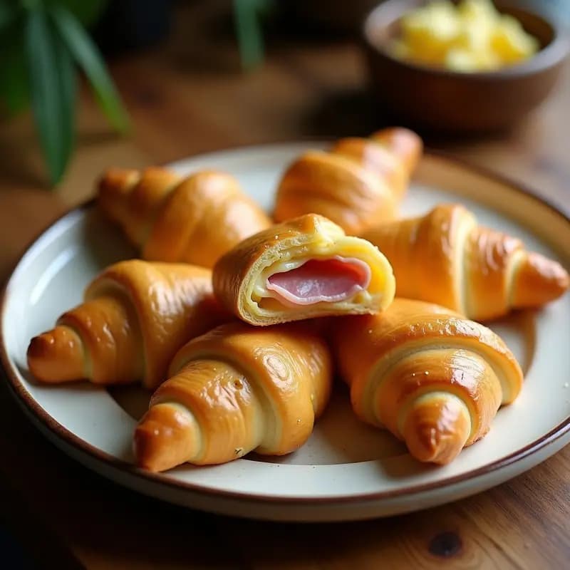 Cachitos Venezolanos de Jamón y Queso: Receta de Masa Hojaldrada en Airfryer