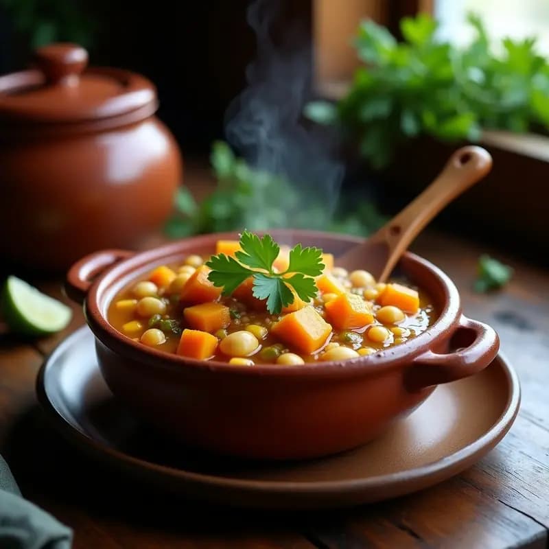 Cachupa Caboverdiana con Maíz y Judías: Receta de Cabo Verde en Olla Lenta y Vegana