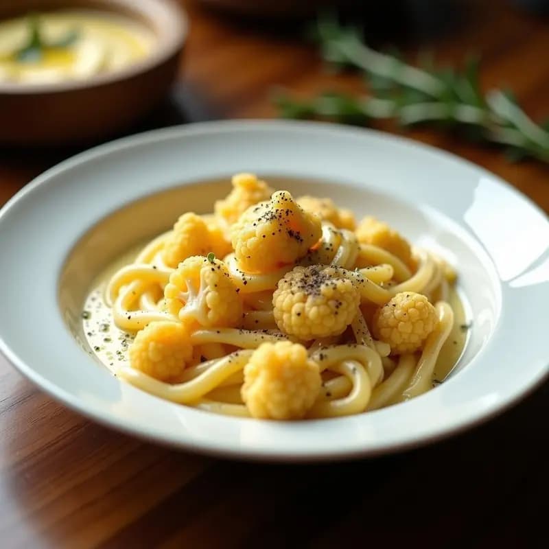 Cacio e Pepe de Coliflor: Receta Italiana Keto y Sin Lácteos con Queso de Anacardos