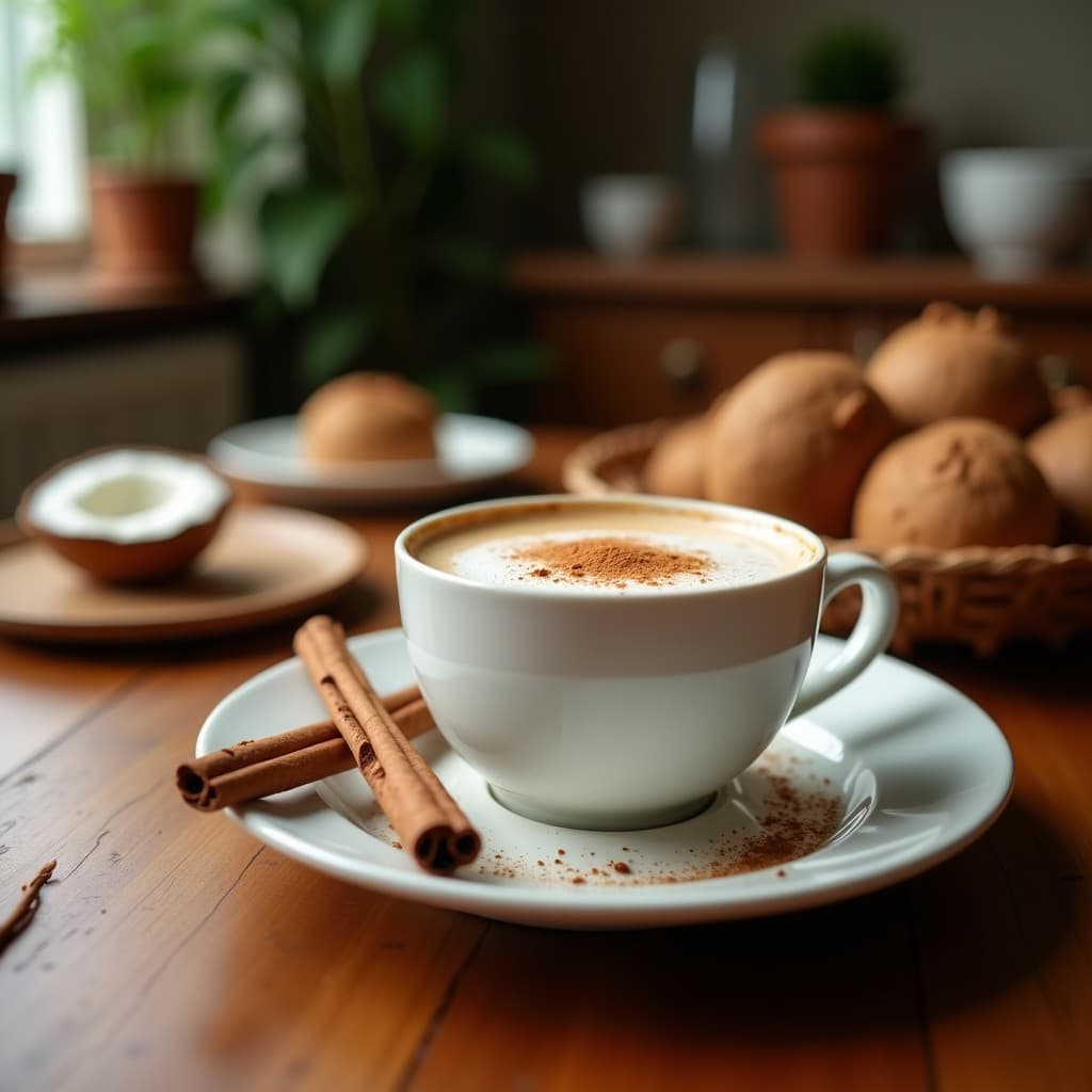 Bebida de Café con Aceite de Coco y Canela: Café Bulletproof Vegano para Energía Sostenida