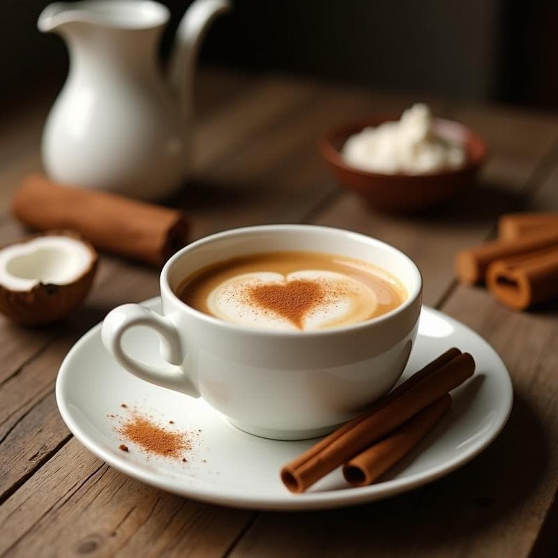 Bebida de Café con Aceite de Coco y Canela: Latte Keto Energético en 5 Minutos
